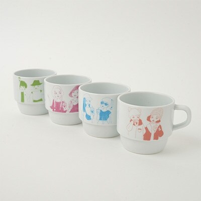 【福田陶器店オリジナル】波佐見焼　フレンズ　マグカップ&プレート　4シーズンセット
