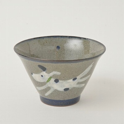 【福田陶器店】波佐見焼　いぬのお茶ワン&そばちょこセット