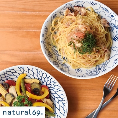 【波佐見焼】natural69 カレーパスタ2枚セット フラバーホワイト/フルージュ QA17