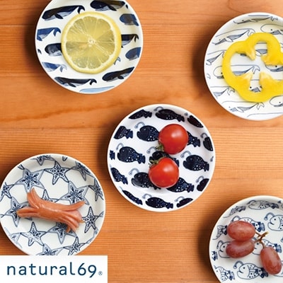 natural69　coja　豆皿5枚　くじら/チョウチンアンコウ/スターフィッシュ QA09