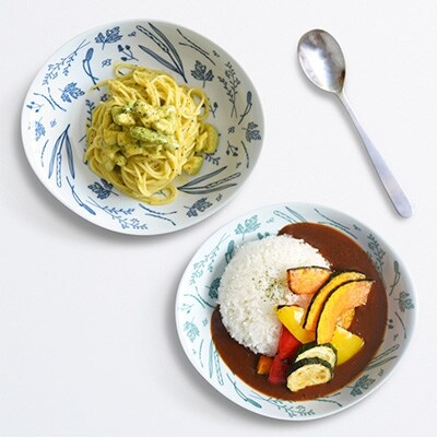natural69 カレーパスタ2枚セット リンドリンブルー/リンドリングリーン QA62