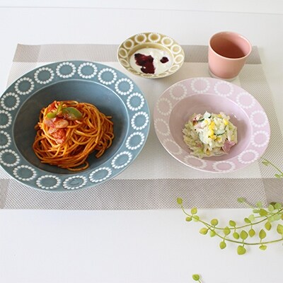 陶磁器製「サークルリング」ボウル(中)　3色セット