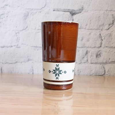 陶磁器製　二重構造　KEEPOT　エスニック　ハイカップ　3色セット VA09