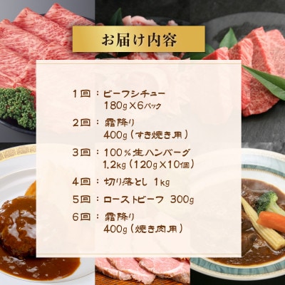 【毎月定期便】常陸牛 お楽しみ定期便全6回