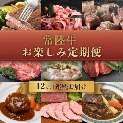 【毎月定期便】常陸牛 お楽しみ定期便全12回