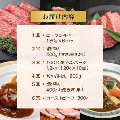 【毎月定期便】常陸牛 お楽しみ定期便全6回