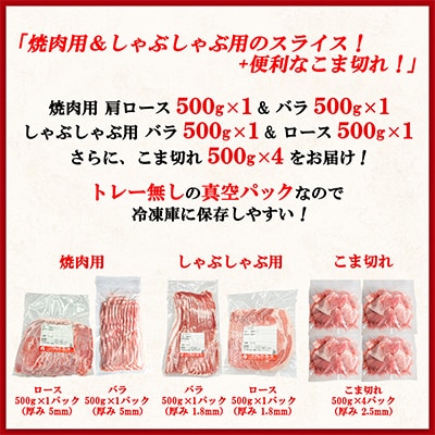 [下妻工場直送]国産豚肉バラエティ5種セット4kg