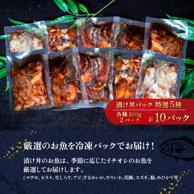 海鮮漬け丼5種セット 100g入り×10パック