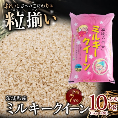 玄米 ミルキークイーン 10kg 茨城県下妻市産