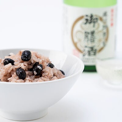 御膳米黒豆ごはんセット3袋と御膳酒720mlセット