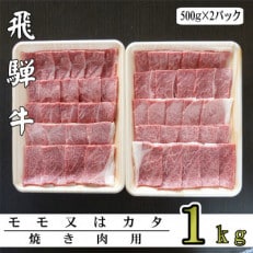 【2024年2月上旬発送】A5ランク飛騨牛赤身肉焼き肉用1kg(モモ又はカタ)