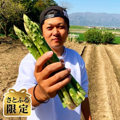 【さとふる限定】【朝採れ即日梱包】国産 グリーンアスパラガス 1kg 農家直送 冷蔵発送 岐阜県産