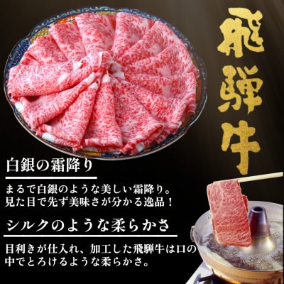 【毎月定期便】飛騨牛【白銀ロース】すき焼き・しゃぶしゃぶ用500g全3回