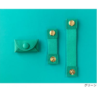 ワンちゃんネコさまに!『迷子にさせないお名前ポーチ「Amigo!」』小さいサイズグリーン