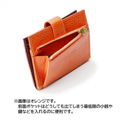 ASUMEDERU itakuraハンドメイド コンパクト財布 ワイン<イタリア製牛革ドラーロ>