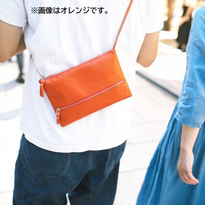 ASUMEDERU itakuraイタリアンレザー使用小銭が自動で分かれる!お財布サコッシュブラック