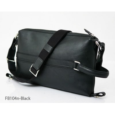 Flathority by LeBonheurのフラボナポーチ　FG-104 　ブラック(日本製)