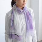 創業120年余!丸枡染色　purple/花びらみたいなシルク楊柳スカーフ　東京葛飾区柴又
