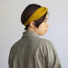 創業120年余!丸枡染色のyellow/アップサイクルなヘアターバンSOLID　東京葛飾区柴又
