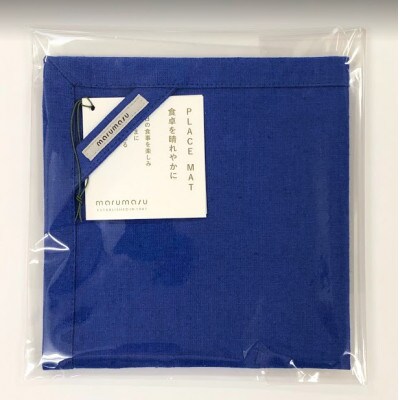 創業120年余!丸枡染色のグリーン&白/1プレート正方形2枚　額縁ランチョンマット　東京葛飾区柴又