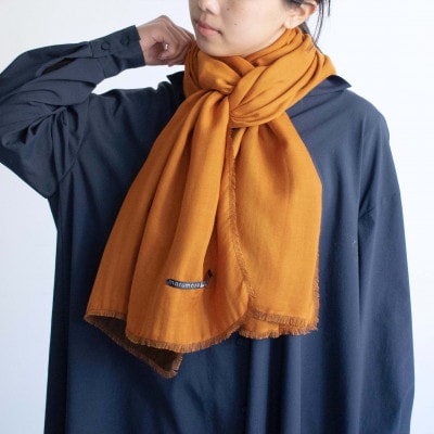 創業120年余!丸枡染色のorange/地球にやさしいリバーシブルSOLIDストール　東京葛飾区柴又