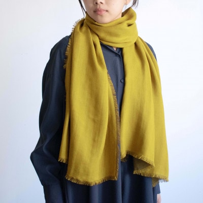 創業120年余!丸枡染色のyellow/地球にやさしいリバーシブルSOLIDストール　東京葛飾区柴又