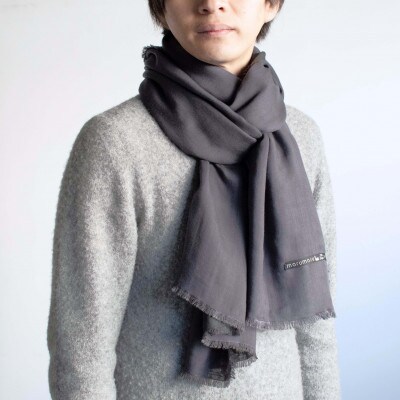 創業120年余!丸枡染色のgray/地球にやさしいリバーシブルSOLIDストール　東京葛飾区柴又