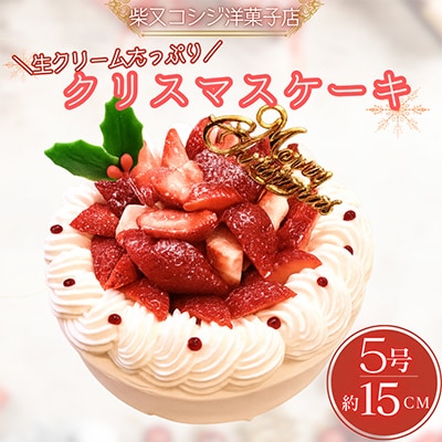 クリームふんだん苺のクリスマスケーキ/5号