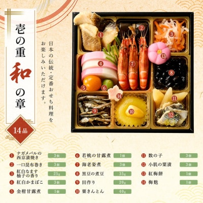 【銀座料亭レストラン花蝶】和洋おせち三段重「優雅」3人前