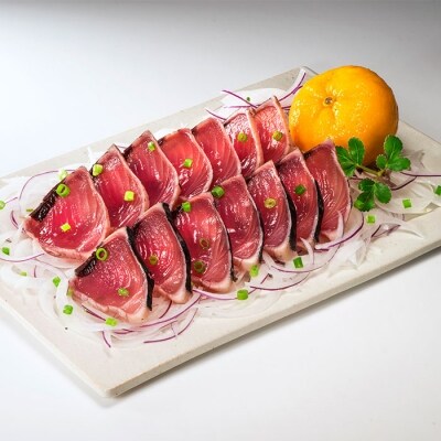 【訳あり】1.5Kg風味豊かなゆず香り炭焼かつおたたき 規格販売用グラム不足品の為