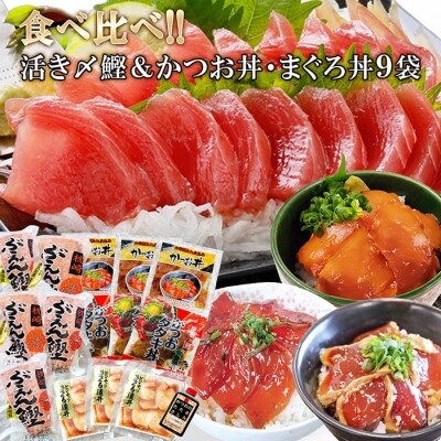 枕崎ぶえん鰹0.8Kg & 漬け丼3種9袋(かつお・まぐろ・かつおたたき)