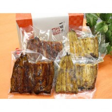 天然水を使った国産うなぎ蒲焼・白焼き　各2パック(冷凍)