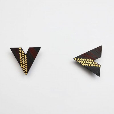 伝統技法　截金「KIRIKANE」アクセサリー　ピアス 絣 “kasuri”