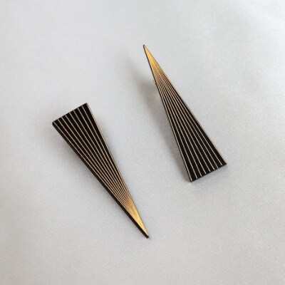 伝統技法　截金「KIRIKANE」アクセサリー　ピアス線 “sen”
