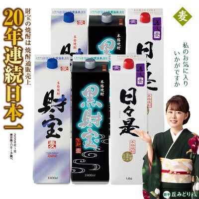 【麦焼酎】紙パック3種6本