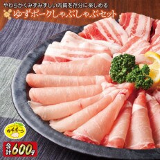鹿児島産 ゆずポーク しゃぶしゃぶ肉セット600g(垂水市)