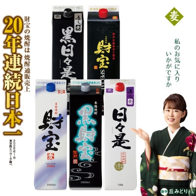 【麦焼酎】紙パック5種5本セット(垂水市)