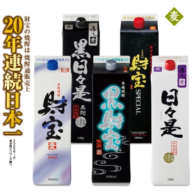 【麦焼酎】紙パック5種5本セット(垂水市)