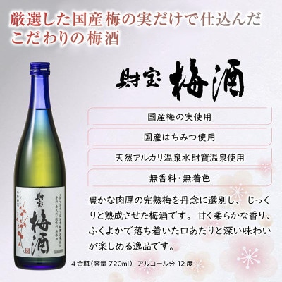 濃厚な味わい!梅酒4本セット(垂水市)