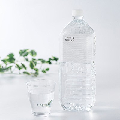 【毎月定期便】天然アルカリ温泉水 財寶温泉 ホワイトデザイン 2L×12本 全6回