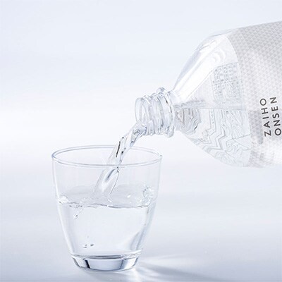 【毎月定期便】天然アルカリ温泉水 財寶温泉 ホワイトデザイン 2L×12本 全6回