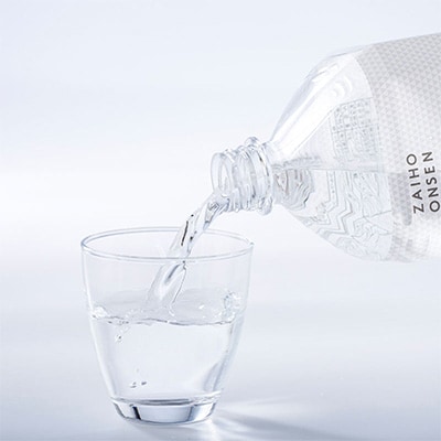 【毎月定期便】天然アルカリ温泉水 財寶温泉 ホワイトデザイン 2L×12本 全3回