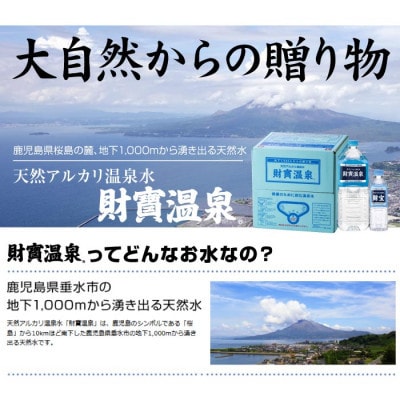 天然アルカリ温泉水 財寶温泉 2L×24本(垂水市)【複数個口で配送】