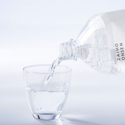【2ヵ月毎定期便】天然アルカリ温泉水 財寶温泉 ホワイトデザイン 2L×12本(垂水市)全3回