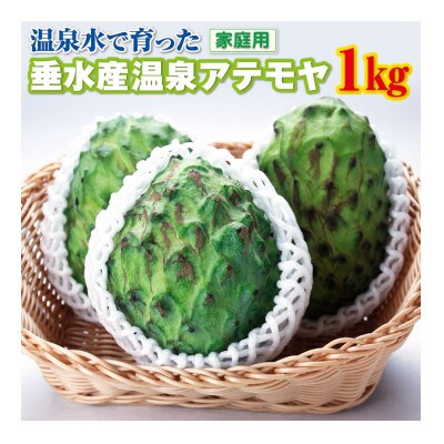 【家庭用】垂水産温泉アテモヤ 1kg 森のアイスクリーム 訳あり 【財宝】(垂水市)