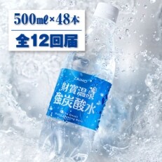 2023年4月発送開始『定期便』財寶温泉 強炭酸水 500ml&times;48本 全12回