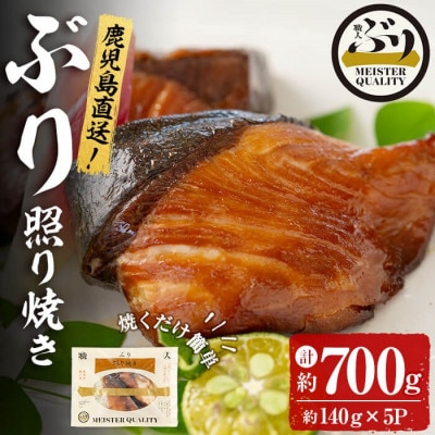 【鹿児島産ぶり冷凍】漬け焼き魚 照り焼き 計700g 【アクアブルー】 A1-47147