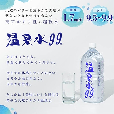 飲む温泉水/温泉水99(11.5L×4箱)【複数個口で配送】