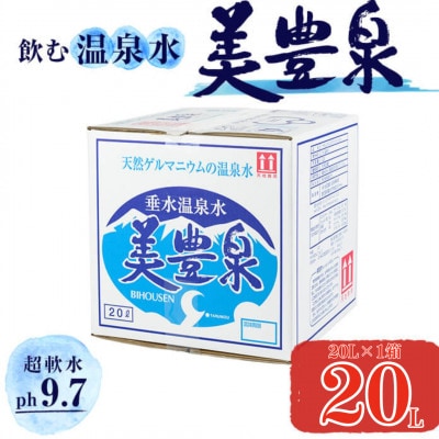 飲む温泉水 美豊泉 20L×1箱 A1-1401