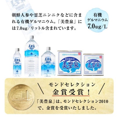 飲む温泉水 美豊泉 20L×1箱 A1-1401